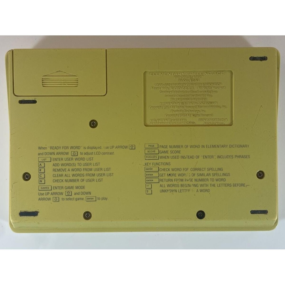 Vintage Electronic Franklin Elementary Spelling Ace Model ES-90 1989 TESTED - Picture 4 of 7